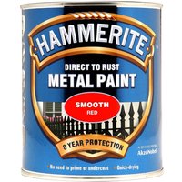 Hammerite Direct To Rust Smooth Red Metal Paint - 750ml
Hammerite Direct To Rust Smooth Red Metal Paint - 750ml