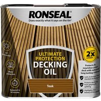 Ronseal Ultimate Protection Decking Oil Teak - 2.5L
Ronseal Ultimate Protection Decking Oil Teak - 2.5L