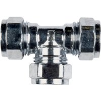 Compression Equal Tee Fitting - Chrome and Brass - 15mm
Compression Equal Tee Fitting - Chrome and Brass - 15mm