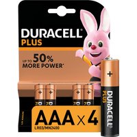 Duracell Plus AAA Batteries - 4 Pack
Duracell Plus AAA Batteries - 4 Pack