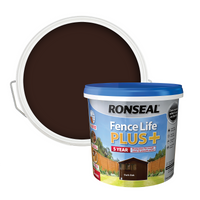 Ronseal Fence Life Plus Paint Dark Oak - 5L
Ronseal Fence Life Plus Paint Dark Oak - 5L