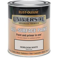 Rust-Oleum Universal All Surface Gloss Paint & Primer - Heirloom White - 750ml
Rust-Oleum Universal All Surface Gloss Paint & Primer - Heirloom White - 750ml