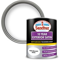 Sandtex Exterior 10 Year Satin Paint Pure Brilliant White - 750ml
Sandtex Exterior 10 Year Satin Paint Pure Brilliant White - 750ml