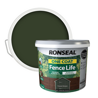 Ronseal One Coat Fence Life Paint Forest Green - 9L
Ronseal One Coat Fence Life Paint Forest Green - 9L
