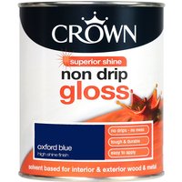 Crown Oxford Blue - Non Drip Gloss Paint - 750ml
Crown Oxford Blue - Non Drip Gloss Paint - 750ml