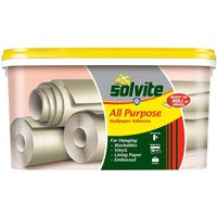 Solvite All Purpose Wallpaper Adhesive - 10 Roll Ready Mix Bucket
Solvite All Purpose Wallpaper Adhesive - 10 Roll Ready Mix Bucket