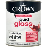 Crown Pure Brilliant White - Liquid Gloss Paint - 750ml
Crown Pure Brilliant White - Liquid Gloss Paint - 750ml