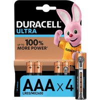 Duracell Ultra AAA Batteries - 4 Pack
Duracell Ultra AAA Batteries - 4 Pack