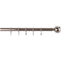 Satin Steel Fixed Curtain Pole & Ball Finial - 1.2m
Satin Steel Fixed Curtain Pole & Ball Finial - 1.2m