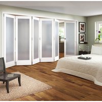 Room Divider Obscure Glazed White Primed - 6 Door - 3771mm Wide
Room Divider Obscure Glazed White Primed - 6 Door - 3771mm Wide