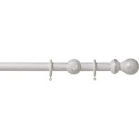 Scratched White Wood 28mm Curtain Pole with Ball Finials - 2.4m
Scratched White Wood 28mm Curtain Pole with Ball Finials - 2.4m