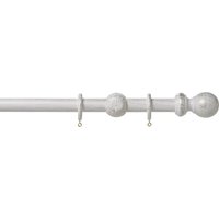 Scratched White Wood 28mm Curtain Pole with Ball Finials - 1.2m
Scratched White Wood 28mm Curtain Pole with Ball Finials - 1.2m