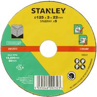 Stanley 125mm Stone Cutting Disc Pack - STA32053-QZ
Stanley 125mm Stone Cutting Disc Pack - STA32053-QZ