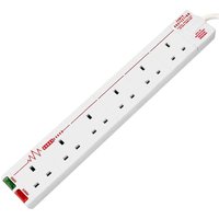 Masterplug 6 Socket Surge Extension Lead 4m White
Masterplug 6 Socket Surge Extension Lead 4m White