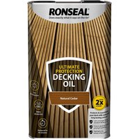 Ronseal Ultimate Protection Decking Oil Natural Cedar - 5L
Ronseal Ultimate Protection Decking Oil Natural Cedar - 5L