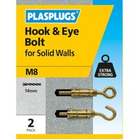 Plasplugs Hook & Eye Bolt M8
Plasplugs Hook & Eye Bolt M8