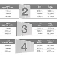 Ellipse Aluminium Sliding Door Track Set (W)3660mm
Ellipse Aluminium Sliding Door Track Set (W)3660mm