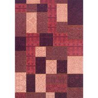 Apelle Patchwork Rug Burgundy 120 x 170cm