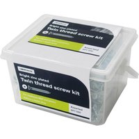 Twin Thread Screw Kit - Bright Zinc Plated - Assorted - 500 Pack
Twin Thread Screw Kit - Bright Zinc Plated - Assorted - 500 Pack