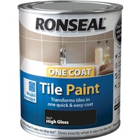 Ronseal One Coat Tile Paint Black High Gloss - 750ml
Ronseal One Coat Tile Paint Black High Gloss - 750ml