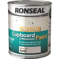Ronseal One Coat Cupboard Paint White Lace Satin - 750ml
Ronseal One Coat Cupboard Paint White Lace Satin - 750ml
