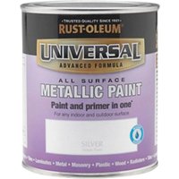 Rust-Oleum Universal All Surface Metallic Paint & Primer - Silver - 250ml 
Rust-Oleum Universal All Surface Metallic Paint & Primer - Silver - 250ml