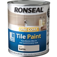 Ronseal Ivory - One Coat Tile Paint - 750ml
Ronseal Ivory - One Coat Tile Paint - 750ml