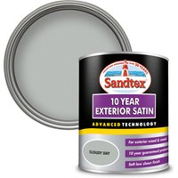 Sandtex Exterior 10 Year Satin Paint - Cloudy Day - 750ml
Sandtex Exterior 10 Year Satin Paint - Cloudy Day - 750ml