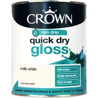 Crown Quick Drying Gloss - Milk White - 750ml
Crown Quick Drying Gloss - Milk White - 750ml