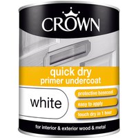 Crown Quick Drying Undercoat - Pure Brilliant White Paint - 750ml 
Crown Quick Drying Undercoat - Pure Brilliant White Paint - 750ml