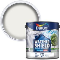 Dulux Weathershield Exterior One Coat Gloss Paint - Pure Brilliant White - 2.5L
Dulux Weathershield Exterior One Coat Gloss Paint - Pure Brilliant White - 2.5L