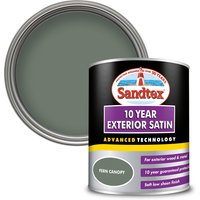 Sandtex Exterior 10 Year Satin Paint - Fern Canopy - 750ml
Sandtex Exterior 10 Year Satin Paint - Fern Canopy - 750ml