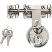 Master Lock Bolt Hasp and Disc Padlock
Master Lock Bolt Hasp and Disc Padlock