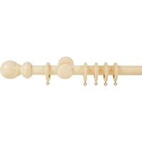 Cream Wood Curtain Pole Ball Finial - 3m
Cream Wood Curtain Pole Ball Finial - 3m
