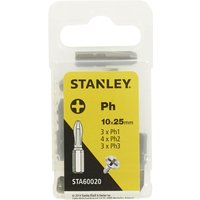 Stanley Fatmax 10Pc Mixed Philips 25mm bits - STA60020-XJ
Stanley Fatmax 10Pc Mixed Philips 25mm bits - STA60020-XJ