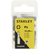 Stanley Fatmax 10Pc Mixed Pozi 25mm bits - STA60040-XJ
Stanley Fatmax 10Pc Mixed Pozi 25mm bits - STA60040-XJ