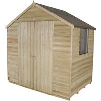 7x5ft Forest Natural Timber Overlap Apex Pressure Treated Wooden Shed 
7x5ft Forest Natural Timber Overlap Apex Pressure Treated Wooden Shed