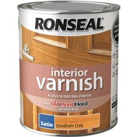Ronseal Interior Varnish Satin Medium Oak - 750ml
Ronseal Interior Varnish Satin Medium Oak - 750ml
