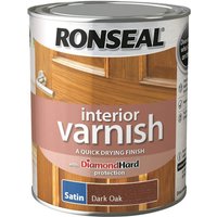 Ronseal Interior Varnish Satin Dark Oak - 750ml
Ronseal Interior Varnish Satin Dark Oak - 750ml