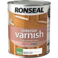 Ronseal Interior Varnish Matt White Ash - 750ml
Ronseal Interior Varnish Matt White Ash - 750ml