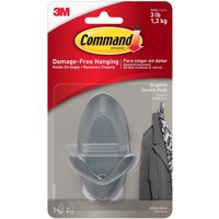 Command Double Hook - Graphite - Medium