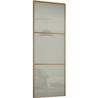Linear Sliding Wardrobe Door 3 Panel Arctic White Glass with Oak Frame (W)762mm
Linear Sliding Wardrobe Door 3 Panel Arctic White Glass with Oak Frame (W)762mm