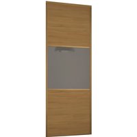 Linear Sliding Wardrobe Door 3 Panel Oak / Cappuccino Glass with Oak Frame (W)762mm 
Linear Sliding Wardrobe Door 3 Panel Oak / Cappuccino Glass with Oak Frame (W)762mm