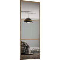 Linear Sliding Wardrobe Door 3 Panel Mirror with Oak Frame (W)914mm
Linear Sliding Wardrobe Door 3 Panel Mirror with Oak Frame (W)914mm