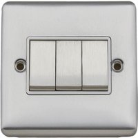 Arlec Metal Screwed 10 Amp 3 Gang 2 Way Switch Polished Chrome
Arlec Metal Screwed 10 Amp 3 Gang 2 Way Switch Polished Chrome