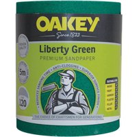 Oakey Liberty Green 5m x 115mm roll - 120 grit fine
Oakey Liberty Green 5m x 115mm roll - 120 grit fine