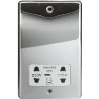 Arlec Metal Screwed Shaver Socket Polished Chrome
Arlec Metal Screwed Shaver Socket Polished Chrome