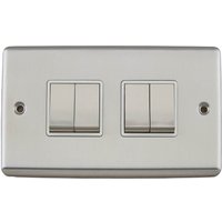 Arlec Metal Screwed 10 Amp 4 Gang 2 Way Switch Stainless Steel 
Arlec Metal Screwed 10 Amp 4 Gang 2 Way Switch Stainless Steel