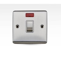 Arlec Metal Screwed 20 Amp 1 Gang Double Pole Switch Flex Outliet with Neon Stainless Steel 
Arlec Metal Screwed 20 Amp 1 Gang Double Pole Switch Flex Outliet with Neon Stainless Steel
