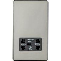 Arlec Metal Screwless Shaver Socket Black Nickel
Arlec Metal Screwless Shaver Socket Black Nickel